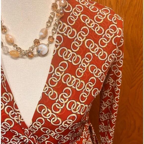 EUC CAbi XS Wrap V-Neck Long Sleeve Blouse #79 - Picture 1 of 8
